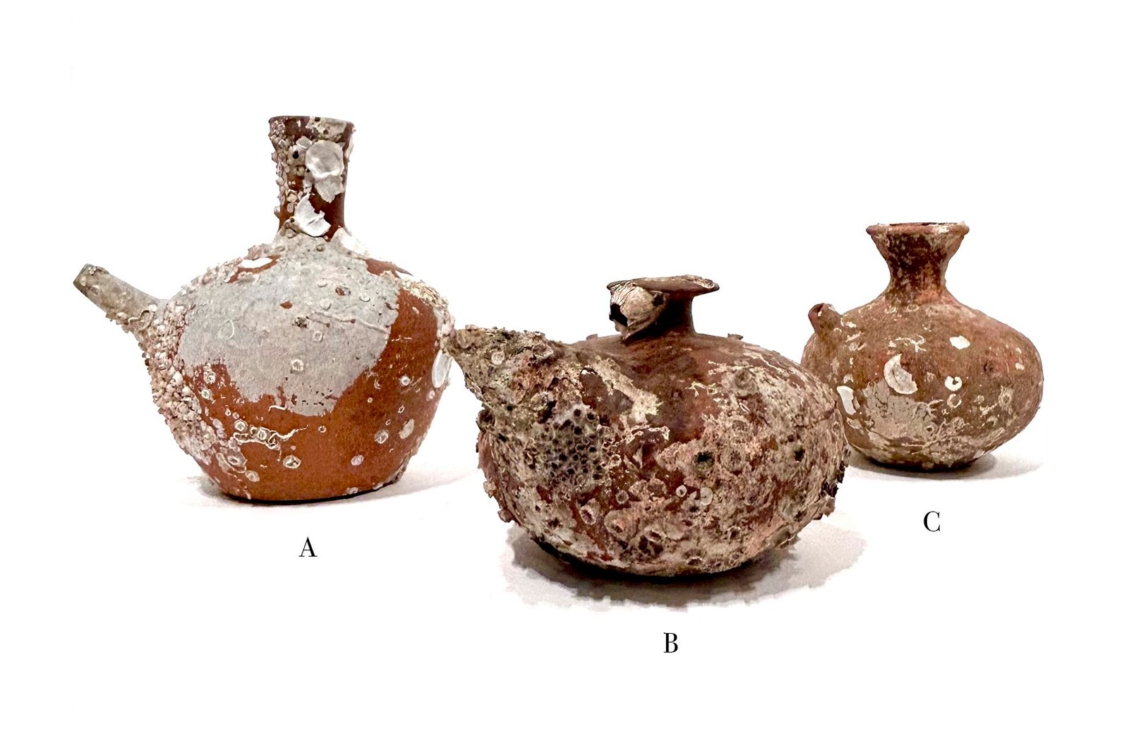 Ancient Ceramic “Kendi” Spouted Holy Water Vessels