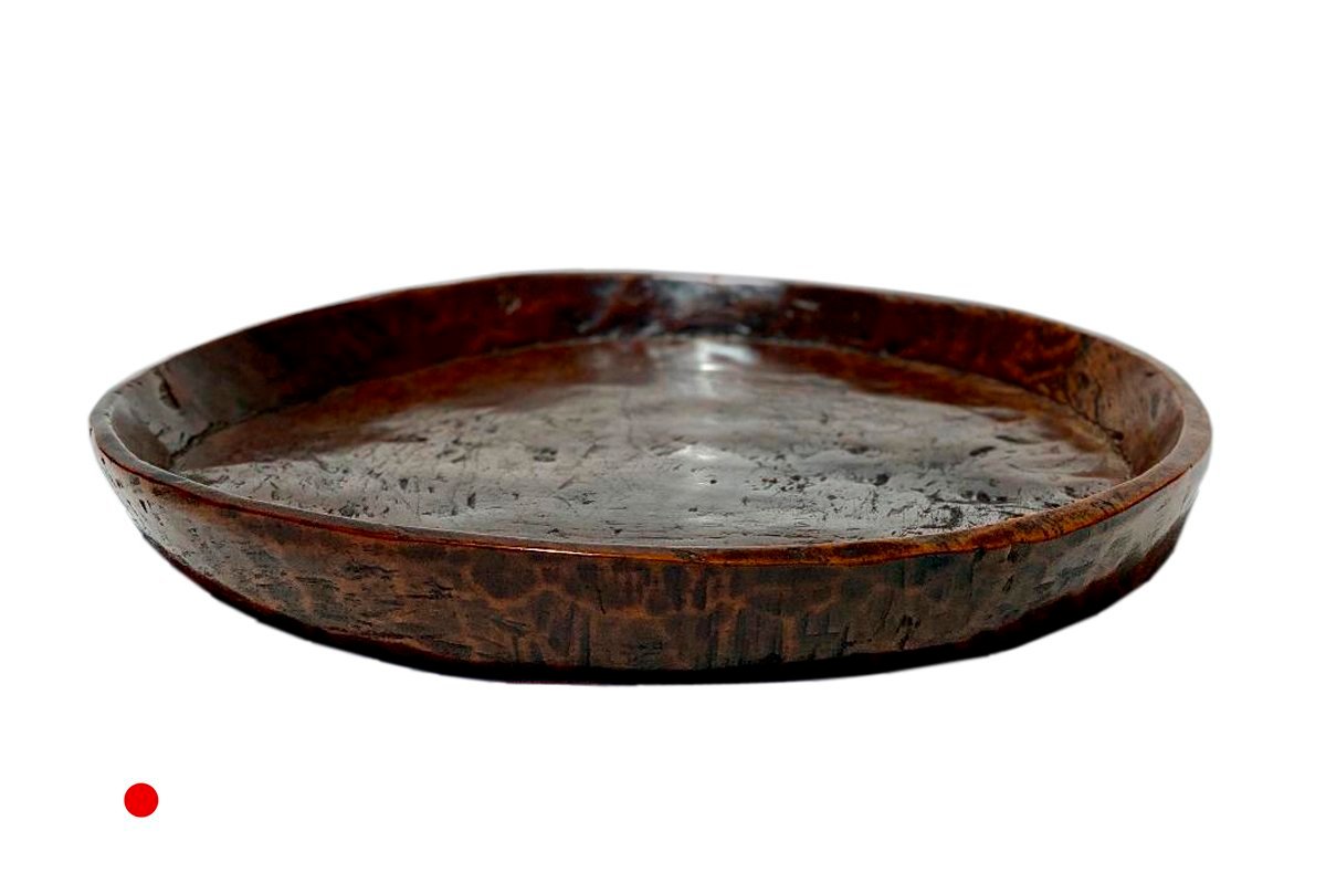 Antique Circular Tray Tapered Lip