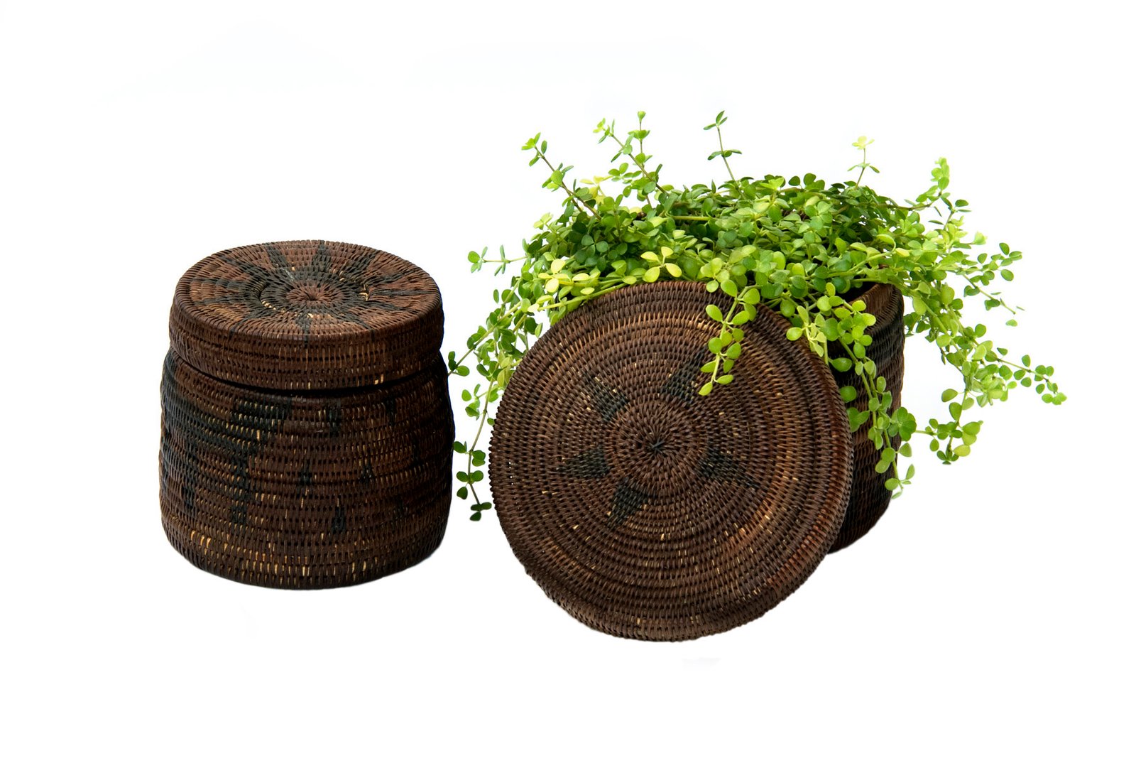 Antique Handwoven Indonesian Container