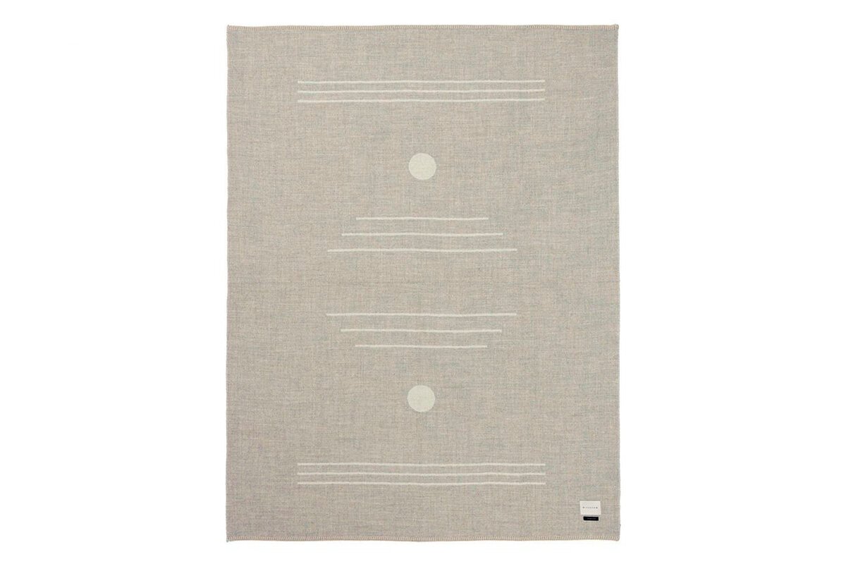 Harvest Moon Reversible Throw, Light Heather & Ivory
